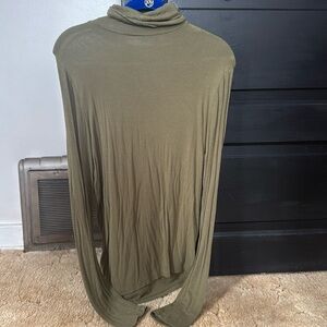 Double Zero olive green long sleeve turtleneck